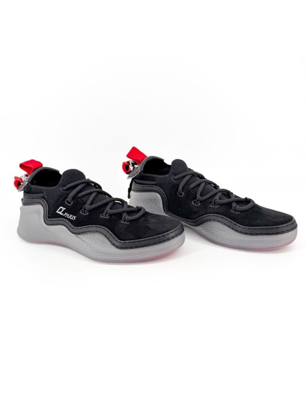 Christian Louboutin Arpoador Black Suede Sock Sneakers Size 39 US 9 Women's